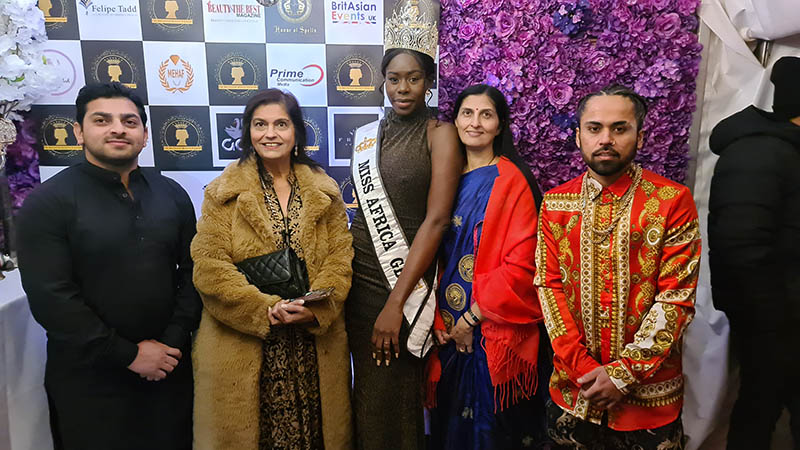 Miss Africa at the Miss Brit Asian 2021 finals